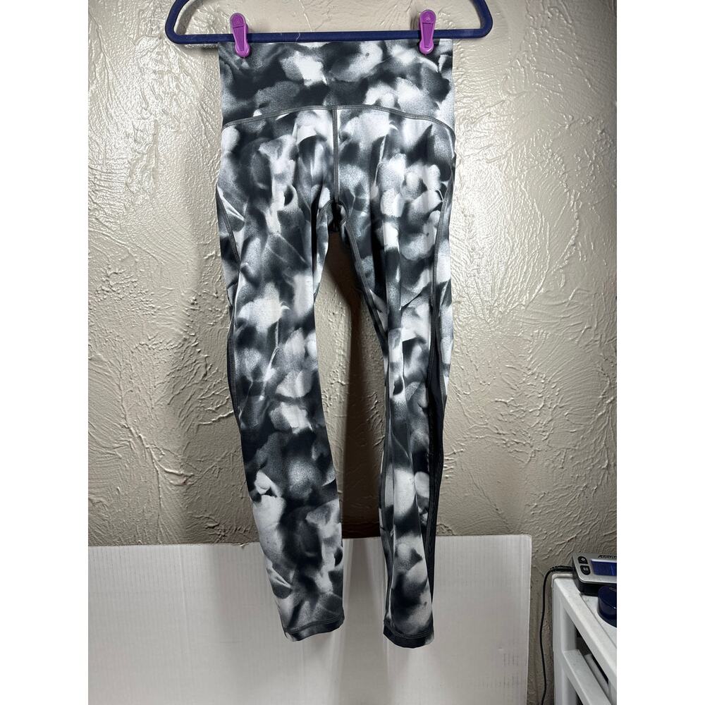 Lululemon Train Times Leggings lw5ARBZ40417 Grey White Marble Mottled Size‎ 6